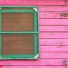 mahahual caribbean pink wood painted wall