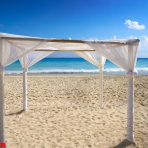 playa del carmen beach gazebo mexico