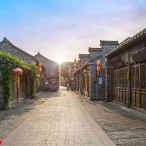 ancient city street of yangzhou, china