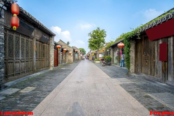 ancient city street of yangzhou, china