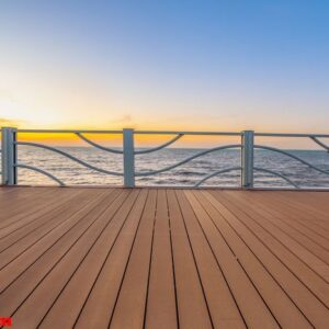 wooden floor and lake view