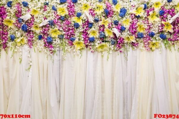 beautiful flowers background for wedding scene