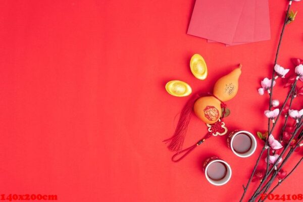 chinese new year festival decorations healthy and wealth orange