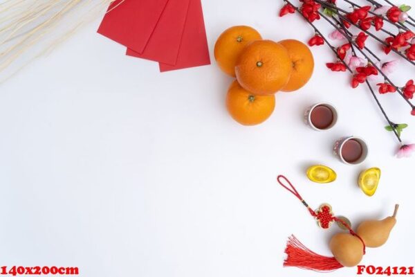 chinese new year festival decorations healthy and wealth orange