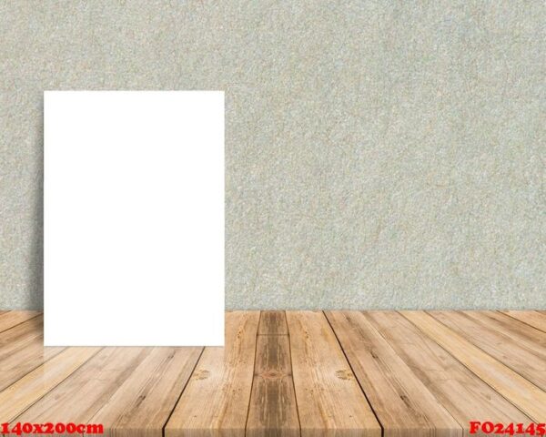 blank white paper poster at tropical plank wooden floor and pape