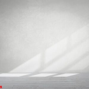 gray wall in an empty room with concrete floor