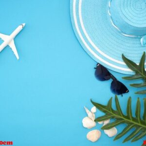 summer travel ideas and beach objects