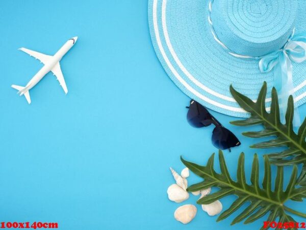 summer travel ideas and beach objects