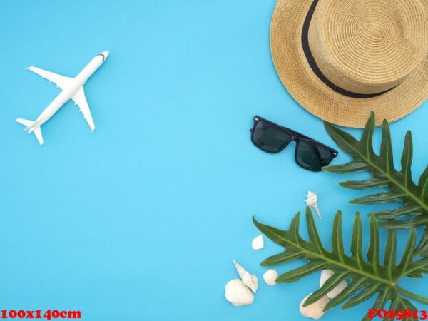 summer travel ideas and beach objects