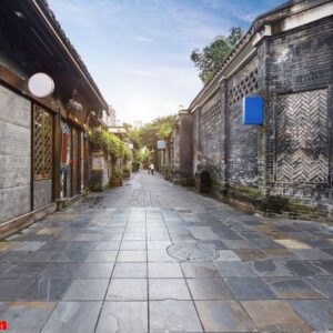 old buildings in kuan alley and zhai alley, chengdu, sichuan