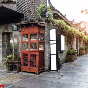 old buildings in kuan alley and zhai alley, chengdu, sichuan