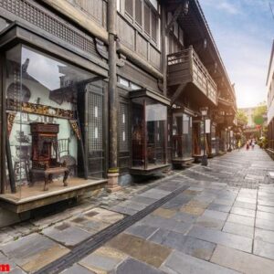 old buildings in kuan alley and zhai alley, chengdu, sichuan