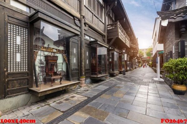 old buildings in kuan alley and zhai alley, chengdu, sichuan