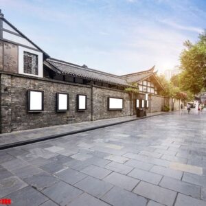 old buildings in kuan alley and zhai alley, chengdu, sichuan