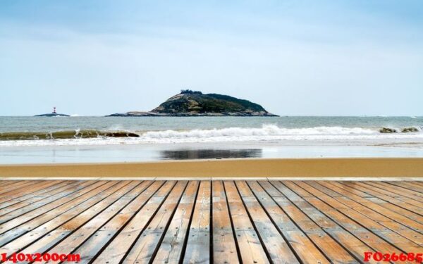 wooden platform and island