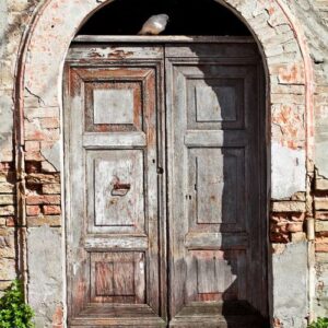 old wooden door