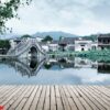 ancient village and ancient bridge, anhui, china.