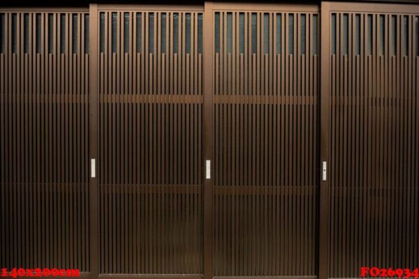 brown aluminium door pattern.