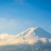 mountain fuji with blue sky , japan