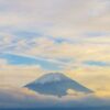 mount fuji sunset, japan