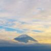 mount fuji sunset, japan