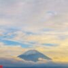 mount fuji sunset, japan