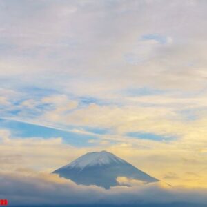 mount fuji sunset, japan