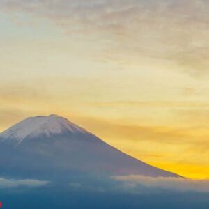 mount fuji sunset, japan