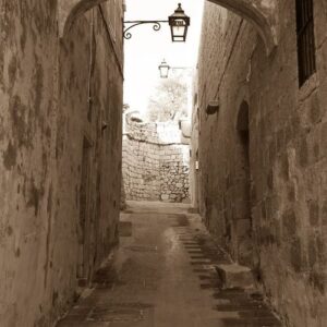 old narrow town street