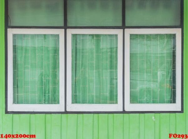 old window on wood wall