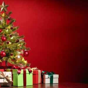 christmas tree and gifts