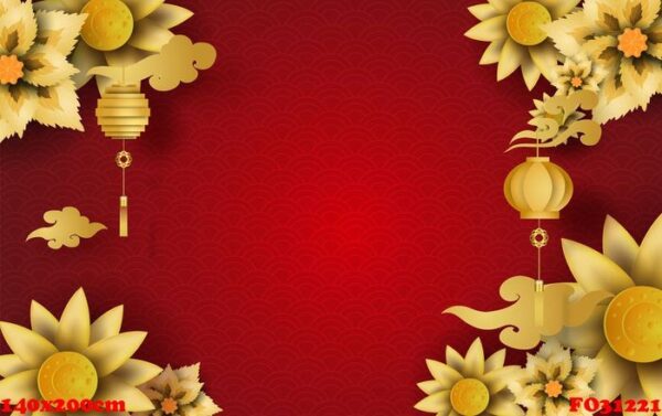 happy chinese new year of the flower blossom golden characters d