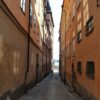 old street in the old city in stockholm