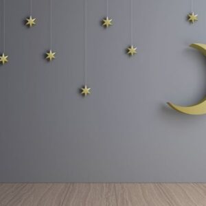 decorative moon and stars in room