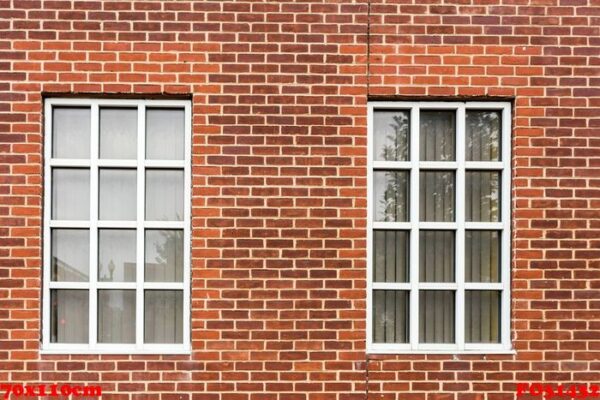 building facade with windows, texture, architecture image