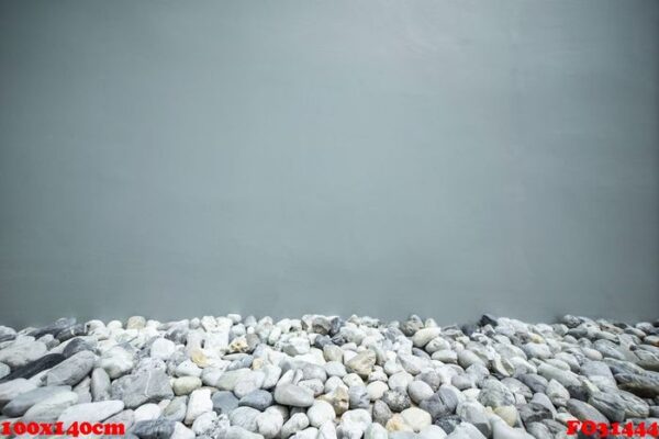 small rock with gray wall and copy space for background.