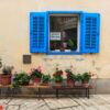 blue window in porec