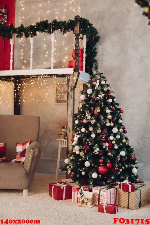 beautiful decorated room at christmas.new year concept.