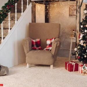 beautiful decorated room at christmas.new year concept.