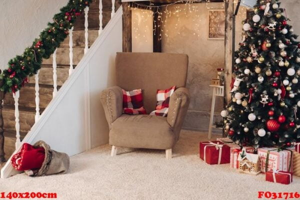 beautiful decorated room at christmas.new year concept.