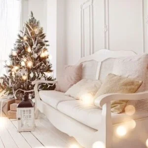 christmas tree in living room