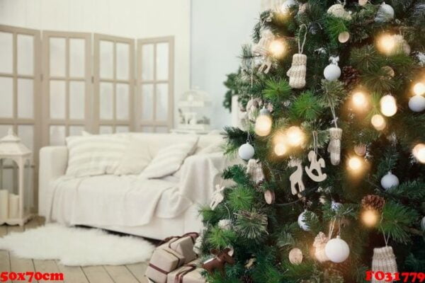 christmas tree in living room