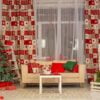 beautiful interior of living room decorated for christmas