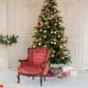 decorations of a room with a decorated christmas tree.