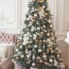 christmas tree with presents. xmas background. holiday decoration