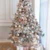 christmas tree with presents. xmas background. holiday decoration