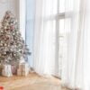 christmas tree with presents. xmas background. holiday decoration