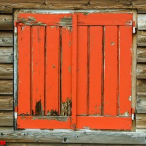 old wooden window