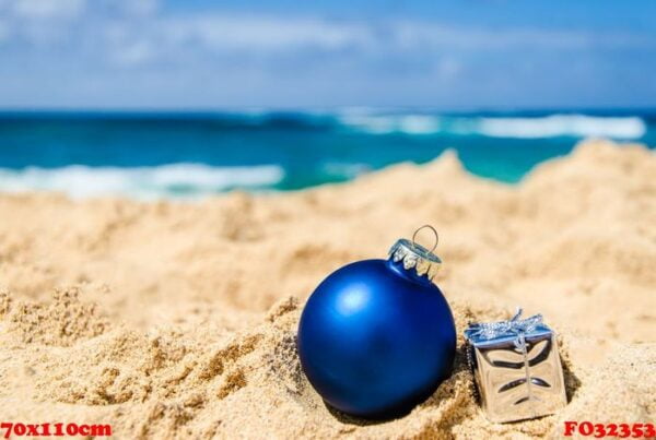 christmas and happy new year background on the tropical beach