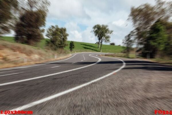 dangerous turn in an australian road.